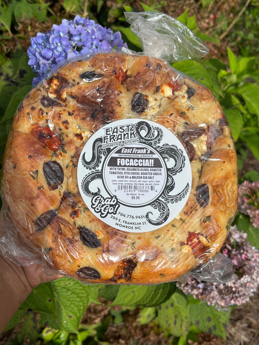 Kalamata/Roasted Tomato/Feta/Thyme Focaccia